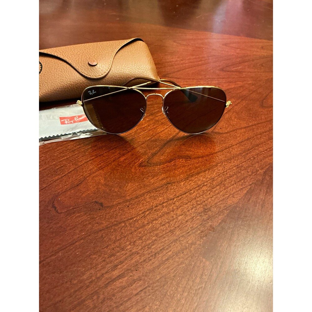 NEW Ray-Ban RB3026 Aviator Large Metal II Gold / Brown Gradient 62mm Sung 39